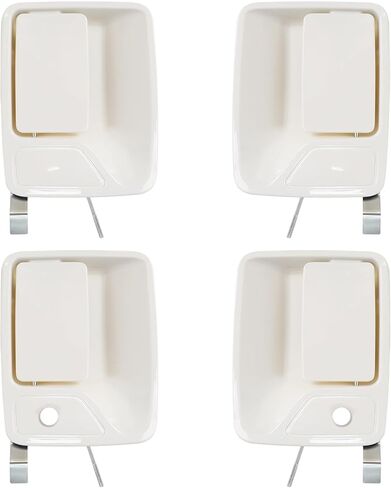 Oxford White Exterior Door Handle Compatible for 1999-2016 Ford F250 F350 Super Duty Truck Replace# 7C3Z2522405AA,7C3Z2522404AA,7C3Z2626601AA,7C3Z2626600AA Set of 4 in Saudi Arabia