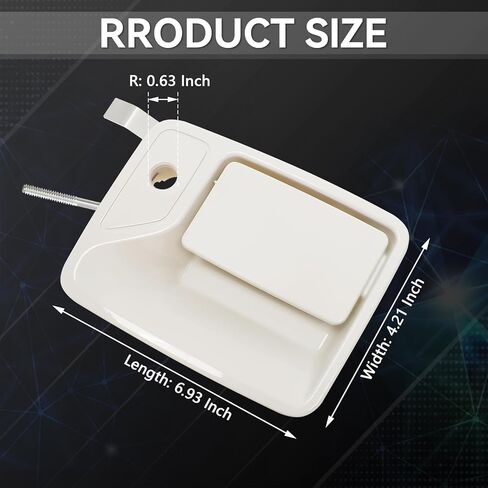 Oxford White Exterior Door Handle Compatible for 1999-2016 Ford F250 F350 Super Duty Truck Replace# 7C3Z2522405AA,7C3Z2522404AA,7C3Z2626601AA,7C3Z2626600AA Set of 4 in Saudi Arabia