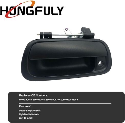 مزلاج الباب الخلفي بمقبض الباب الخلفي مع فتحة مفتاح متوافقة مع 2000-2006 Toyota Tundra، يستبدل # 69090-0C010 69090-0C030-C0 in Kuwait