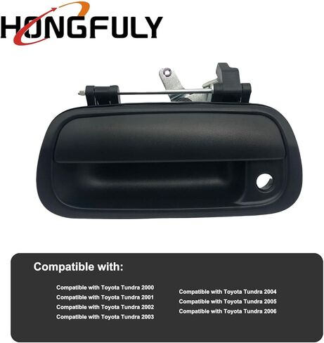 مزلاج الباب الخلفي بمقبض الباب الخلفي مع فتحة مفتاح متوافقة مع 2000-2006 Toyota Tundra، يستبدل # 69090-0C010 69090-0C030-C0 in Kuwait
