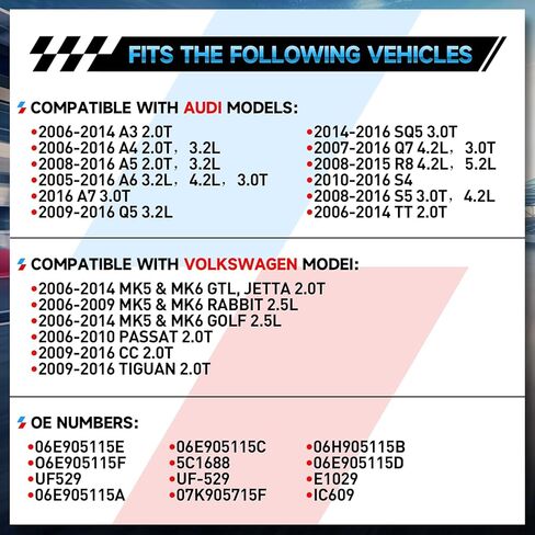 06E905115E UF529 حزمة ملف الإشعال متوافقة مع Audi A4 A6 Q7 Q5 S5 S4 Volkswagen VW 2007 2008 2009 2010-2016 3.0 3.2 4.2L حزم لفائف تحل محل 06H905115B 06E905115A، حزمة من 4 in Kuwait