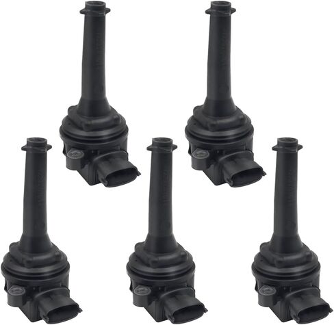 ITOM Ignition Coil Pack UF341 Compatible with Volvo 1999-2005 C70 S60 L5 2.5L 1999-2000 S70 S80 V70 2003-2007 XC70 L5 2.5L 2003-2006 XC90 L6 2.9L Coil Packs, Replace 9125601 30713416 UF-341 Set of 5 in Kuwait