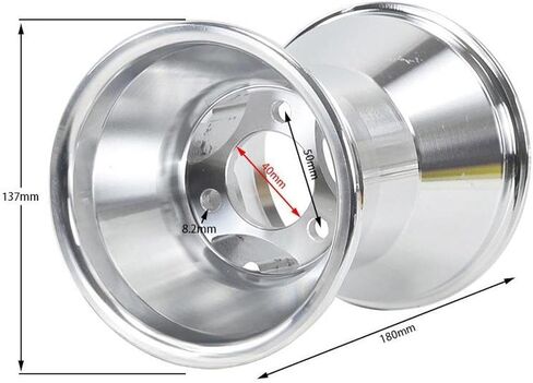 Aluminum Alloy Rear Wheel Rim Accessory 11x7.10-5 5 inch for Go Karts Vehicles, Width 180mm in Kuwait