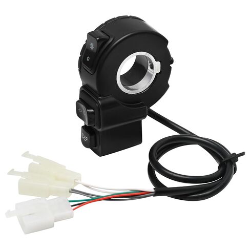 3-in-1 Motorcycle Handlebar Switch – Headlight, Turn Signal & Horn Control, 12V-72V Universal, IP65 Waterproof, 22mm (7/8") Handlebar Mount, 19.3" Wiring – ATV Dirt Bike Scooter Go Kart in Kuwait