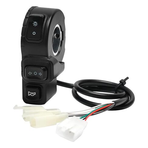 3-in-1 Motorcycle Handlebar Switch – Headlight, Turn Signal & Horn Control, 12V-72V Universal, IP65 Waterproof, 22mm (7/8") Handlebar Mount, 19.3" Wiring – ATV Dirt Bike Scooter Go Kart in Kuwait