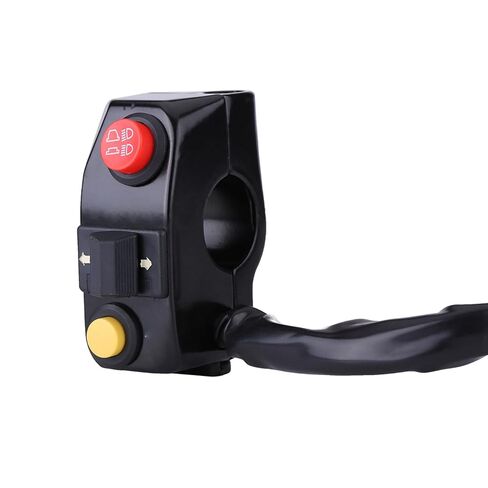 Motorcycle Handlebar Switch, 7/8 inch Universal Motorcycle Handlebar Mount Turn High Low Beam Control Switch with Wire for Motorbike, Electric Bike in Saudi Arabia