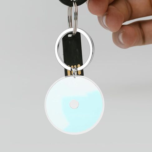 10pcs Mini Album CD Pendant - 1.57'' Laser Music Themed Keyring - Record Disc Keychain Craft Pendant for DIY Bag Purse Charm Party Favor in Kuwait
