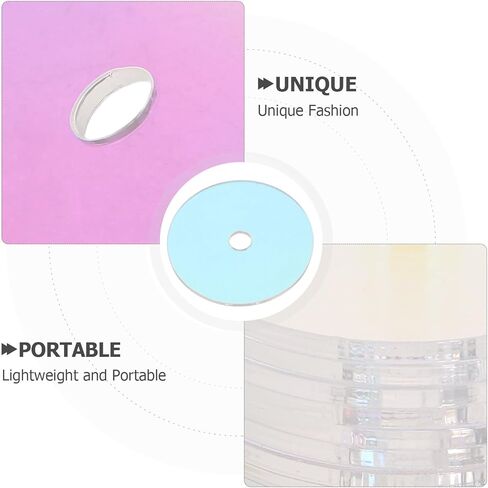 10pcs Mini Album CD Pendant - 1.57'' Laser Music Themed Keyring - Record Disc Keychain Craft Pendant for DIY Bag Purse Charm Party Favor in Kuwait