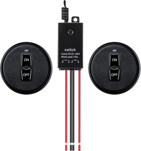 DC12V-48V التبديل العكسي للأمام، مفتاح التحكم عن بعد للمحرك الخطي المقاوم للماء، مفتاح محرك تيار مستمر لاسلكي مع مرحل 8 أمبير، نطاق 164 قدم للمحرك الخطي، موصل مرحل الملف اللولبي للونش in Saudi Arabia