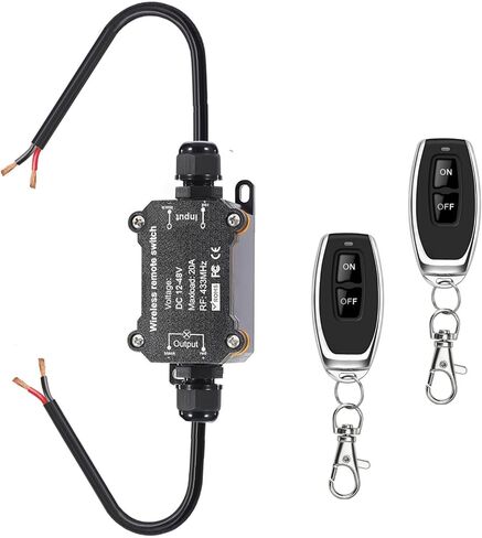 DC12V-48V التبديل العكسي للأمام، مفتاح التحكم عن بعد للمحرك الخطي المقاوم للماء، مفتاح محرك تيار مستمر لاسلكي مع مرحل 8 أمبير، نطاق 164 قدم للمحرك الخطي، موصل مرحل الملف اللولبي للونش in Saudi Arabia