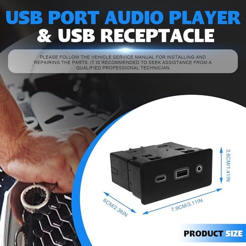 13529865 USB Port Audio Player and USB Receptacle for Chevrolet Equinox 2019-2024 Malibu 2019-2022 Buick Encore GX 2020-2023 Replace 84260037 13512372 in Kuwait
