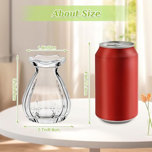 20 Pieces Glass Bud Vases for Centerpieces Bulk Mini Flower Bouquets Vases Small Cute Crystal Ribbed Glass Bud in Bulk for Wedding Baby Bridal Shower Table Party Home Decor (Clear) in Saudi Arabia