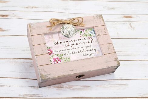 Cottage Garden Someone Special Like You Blush Pink Wood Locket Music Box Plays Wonderful World in Saudi Arabia