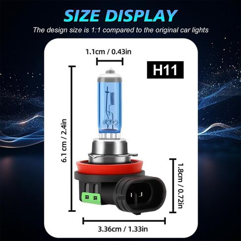 Fit For Jeep Grand Cherokee 2011-2013 Combo 9005 High Beam H11 Low Beam Halogen Headlight + 5202/H16 Fog Light Bulbs Replacement Kit, 100W 6000K 300% Super Brighter in Kuwait