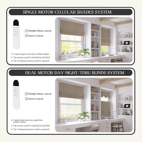 Motorized Roman Shades with Remote, Cordless Smart Blackout or Light Filtering Roman Blinds, Automatic Window Blinds for Bedroom, Living Room, Kitchen, Office, Custom Size in Saudi Arabia