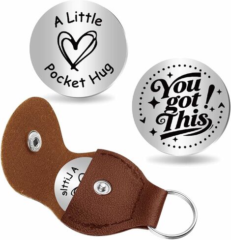 أنت محبوب عملة جيب عناق رمز تذكارات العلاقة لمسافات طويلة هدية ملهمة قلب جيب صغير عناق عملة مع سلسلة مفاتيح جلدية 1.2 بوصة لهدايا عيد الشكر in Kuwait