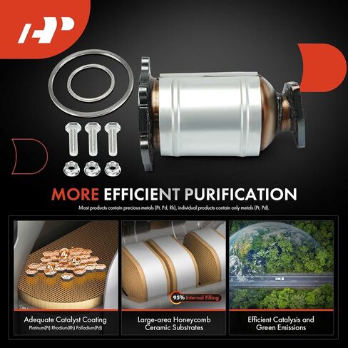 A-Premium Front Catalytic Converter Kit Direct-Fit Compatible with Nissan Pathfinder 1996-2004 & Infiniti QX4 1997-2003, 3.3L 3.5L, E.P.A. Compliant in Saudi Arabia