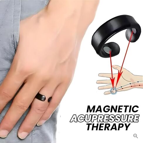 Stress Relief Rings for Women Men Anti Snore Ring Stainless Steel Adjustable Acupressure Auvulis Migraine Ring Migraine Relief Jewelry in Saudi Arabia