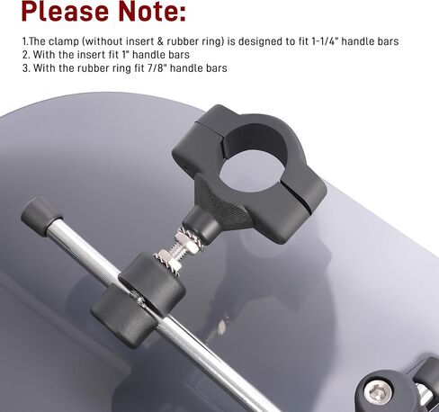 زجاج أمامي كبير مقاس 19 بوصة × 17 بوصة للدراجات النارية متوافق مع هوندا كاواساكي وهارلي ديفيدسون وسوزوكي وياماها دخان in Kuwait