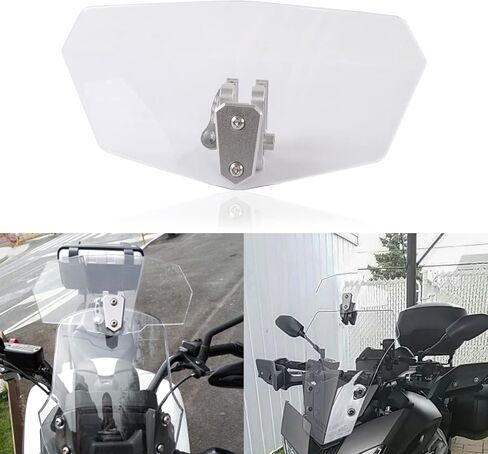 Universal Motorcycle Windshield Extension Adjustable Spoiler Windscreen Extender for Motorcycle(Transparent) in Saudi Arabia