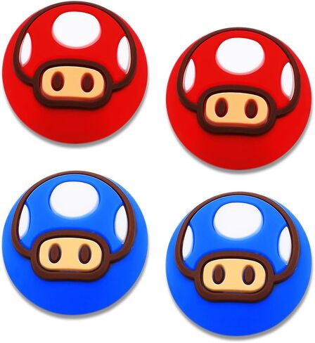 Thumb Grips Caps for Nintendo Switch/OLED/Switch Lite, 4 Pcs Silicone Thumb Grip Caps for Nintendo Switch Joystick Covers Cute Switch Accessories Joy con Thumb Grips - Green in Saudi Arabia