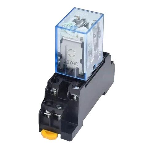 LY2NJ DPDT Power Relay 8 Pin مع قاعدة المقبس، ملف 10A، DC 12V/24V/36V/48V/110V/220V، HH62P HHC68A-2Z، استهلاك منخفض للطاقة، مختوم بالإيبوكسي (24V DC) in Kuwait