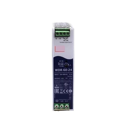 1 قطعة WDR-60 دليل السكك الحديدية تحويل التيار الكهربائي WDR-60-5 WDR-60-12 WDR-60-24 WDR-60-48 60 واط مدخل واسع للغاية صناعي DIN(WDR-60-48V 1.25A) in Saudi Arabia