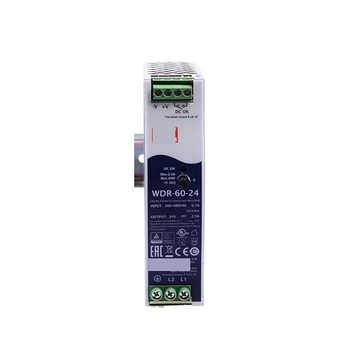 1 قطعة WDR-60 دليل السكك الحديدية تحويل التيار الكهربائي WDR-60-5 WDR-60-12 WDR-60-24 WDR-60-48 60 واط مدخل واسع للغاية صناعي DIN(WDR-60-48V 1.25A) in Saudi Arabia