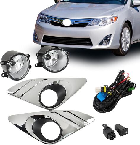 Left and Right Fog Lights Assembly Replacement for Camry LE 2012 2013 2014 Clear Lens TO2592123 TO2590100 in Saudi Arabia