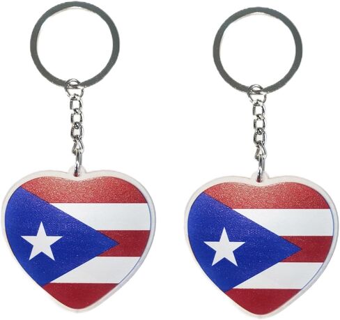 JAVD Puerto Rico Flag Keychain Puerto Rican Key Ring- 2 Pack in Saudi Arabia