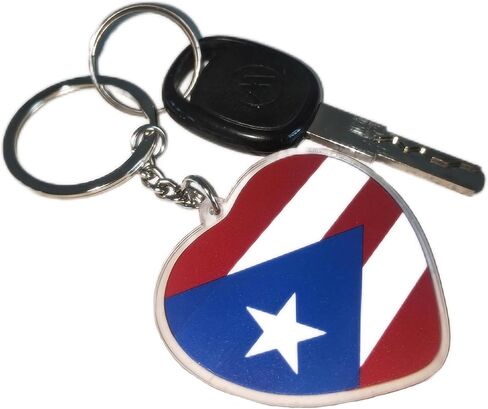 JAVD Puerto Rico Flag Keychain Puerto Rican Key Ring- 2 Pack in Saudi Arabia