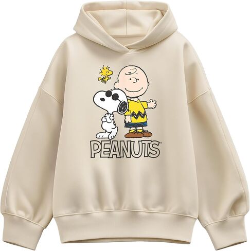 Peanuts - Charlie Brown, Snoopy & Woodstock - Women's Oversized Fleece Hoodie Sweatshirt in Saudi Arabia
