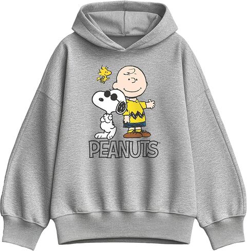 Peanuts - Charlie Brown, Snoopy & Woodstock - Women's Oversized Fleece Hoodie Sweatshirt in Saudi Arabia