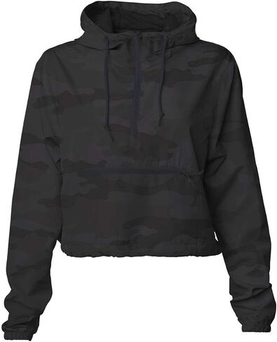 Independent Trading Co. - Women's Lightweight Quarter-Zip Pullover Crop Windbreaker - EXP64CRP in Saudi Arabia