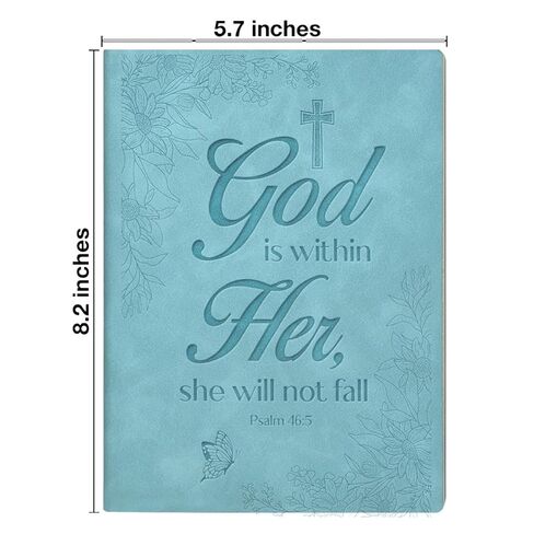 Christian Journal Notebook Bible Verse God Is Within Her She Will Not Fall Psalm 46:5 Scripture Religious Writing Notebook Gifts in Saudi Arabia