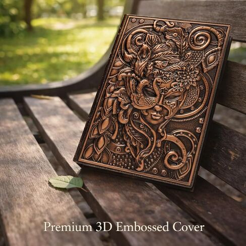 Magical PU Leather Journal – Vintage 3D Embossed Goddess Notebook, Enchanted Fantasy Gift for Women with gift-ready packaging, Premium Lined Hardcover Diary with Ribbon and Bookmark, Create Your World Writing Journal, 200 Pages – A&V NOVA in Saudi Arabia