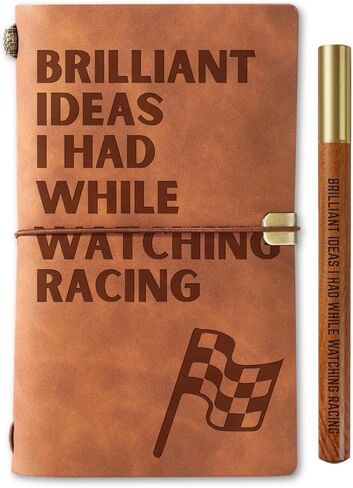 هدايا سباق InnoBeta للنساء والرجال، دفتر يوميات مع قلم، دفتر رسم قابل لإعادة الملء، مذكرات سفر، مخطط مبطن، 7x5 بوصة، بني in Kuwait