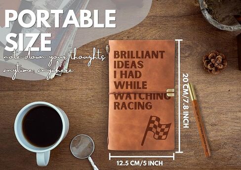 هدايا سباق InnoBeta للنساء والرجال، دفتر يوميات مع قلم، دفتر رسم قابل لإعادة الملء، مذكرات سفر، مخطط مبطن، 7x5 بوصة، بني in Kuwait
