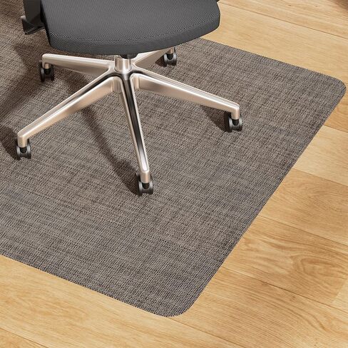 Yecaye Office Chair Mat for Hardwood Floor,36" x 48" Under Computer Desk Floor Protects for Rolling Chair,Non Slip PVC Woven Gaming Chair Mat,Not for Carpet (Brown, 36" x 48") in Kuwait