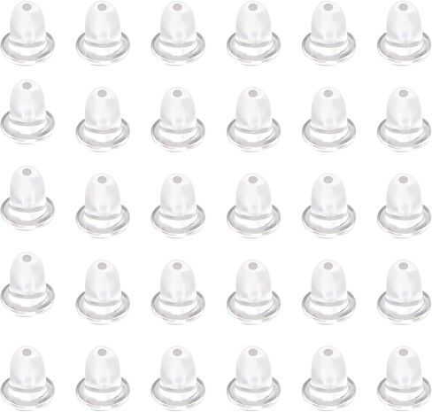 TOAOB 1000pcs Clear Plastic Rubber Safety Earring Backs Soft Silicone Clutch Ear Nut Stoppers Replacements 4x5mm for Fish Hook Earring Post Studs in Saudi Arabia