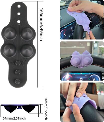Steering Wheel Cover Massage,Steering Wheel Center Marker Massage Grip,Anti-Slip Silicone Car Interior Accessories for Reducing Fatigue Enhancing Comfort, Universal Fit in Saudi Arabia