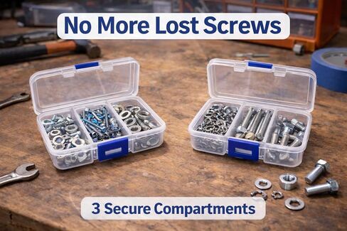 4 Pack Clear Plastic Organizer Boxes for Crafts, Fishing Tackle, Hardware, Beads, and Sewing Supplies – Small Storage Containers with Secure Lids in Saudi Arabia