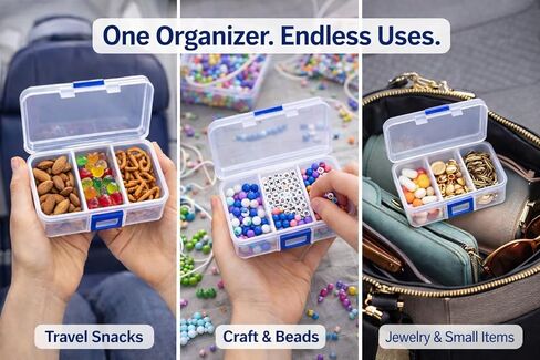4 Pack Clear Plastic Organizer Boxes for Crafts, Fishing Tackle, Hardware, Beads, and Sewing Supplies – Small Storage Containers with Secure Lids in Saudi Arabia