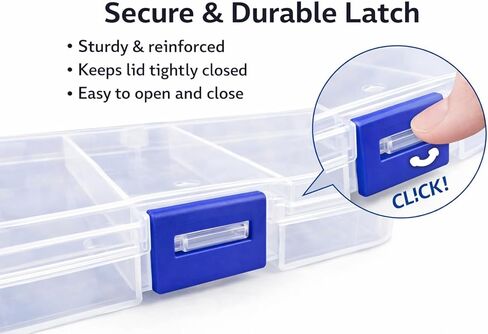 4 Pack Clear Plastic Organizer Boxes for Crafts, Fishing Tackle, Hardware, Beads, and Sewing Supplies – Small Storage Containers with Secure Lids in Saudi Arabia