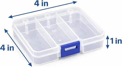 4 Pack Clear Plastic Organizer Boxes for Crafts, Fishing Tackle, Hardware, Beads, and Sewing Supplies – Small Storage Containers with Secure Lids in Saudi Arabia