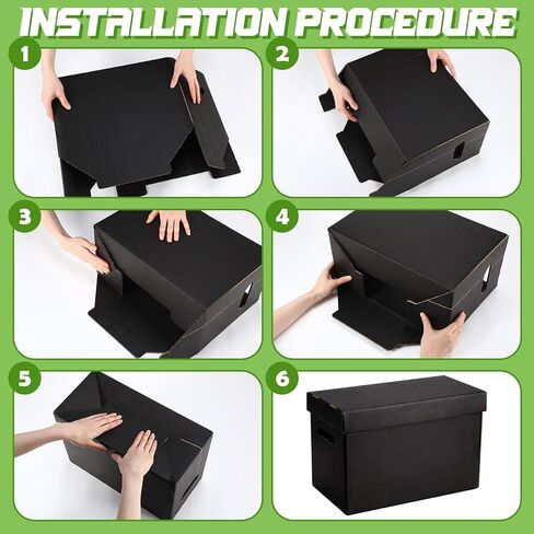 2 Pack Comic Book Storage Box Short Cardboard Black Comic Book Box for 150-175 Collectibles, Double Thickness Design Stackable Case for Silver Age and Modern Comics Showcase Collectibles in Kuwait