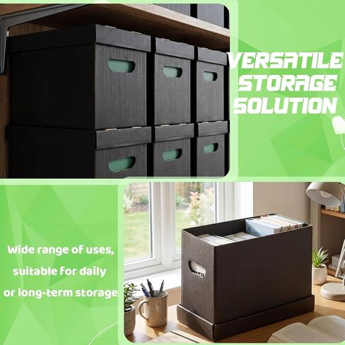 2 Pack Comic Book Storage Box Short Cardboard Black Comic Book Box for 150-175 Collectibles, Double Thickness Design Stackable Case for Silver Age and Modern Comics Showcase Collectibles in Kuwait