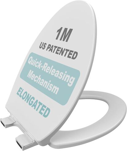 Toilet Seat Round with Toddler Seat Built In, 3X SOFT-CLOSE for Both Toddler & Adult Seats, Potty Training Toilet Seat, No Wiggle and Easy to Install, Detachable Toddler Seat for Longterm Usage, White in Saudi Arabia