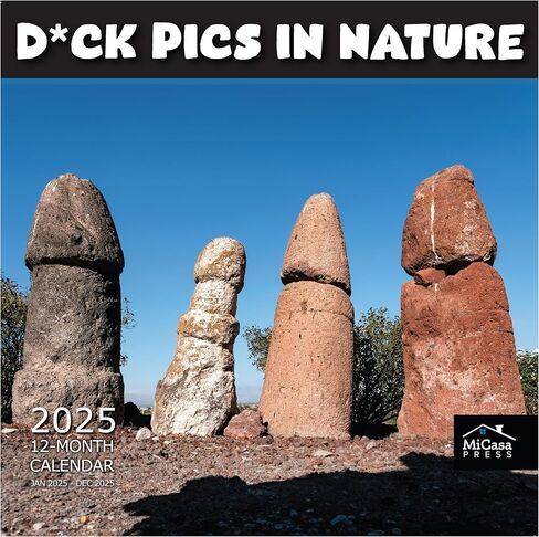 MICASA PRESS - D'ck Pics in Nature 2025 Wall Calendar 12 Month | 12" x 24" Open | Thick & Sturdy Paper | Giftable | Secret Santa White Elephant Swap Gag Gift | Funny Calendar 2025 in Kuwait
