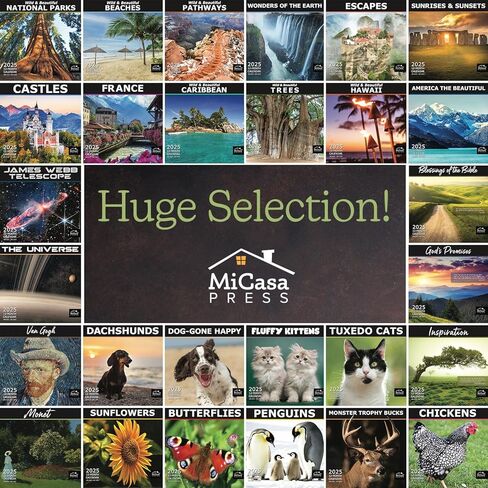 MICASA PRESS - D'ck Pics in Nature 2025 Wall Calendar 12 Month | 12" x 24" Open | Thick & Sturdy Paper | Giftable | Secret Santa White Elephant Swap Gag Gift | Funny Calendar 2025 in Kuwait